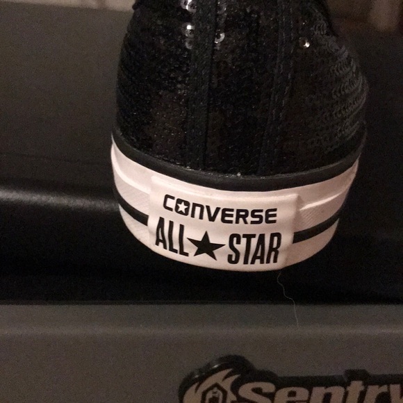 bedazzled black converse